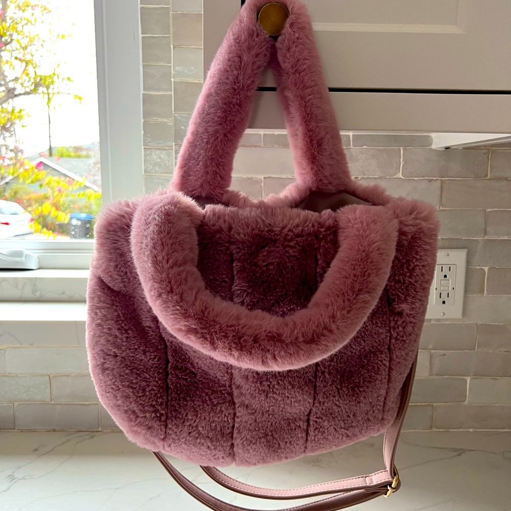Pink Faux Fur Bag from Free People